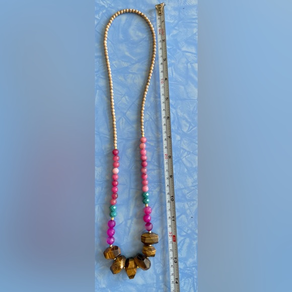 Multicolored gemstone statement necklace - Picture 4 of 4